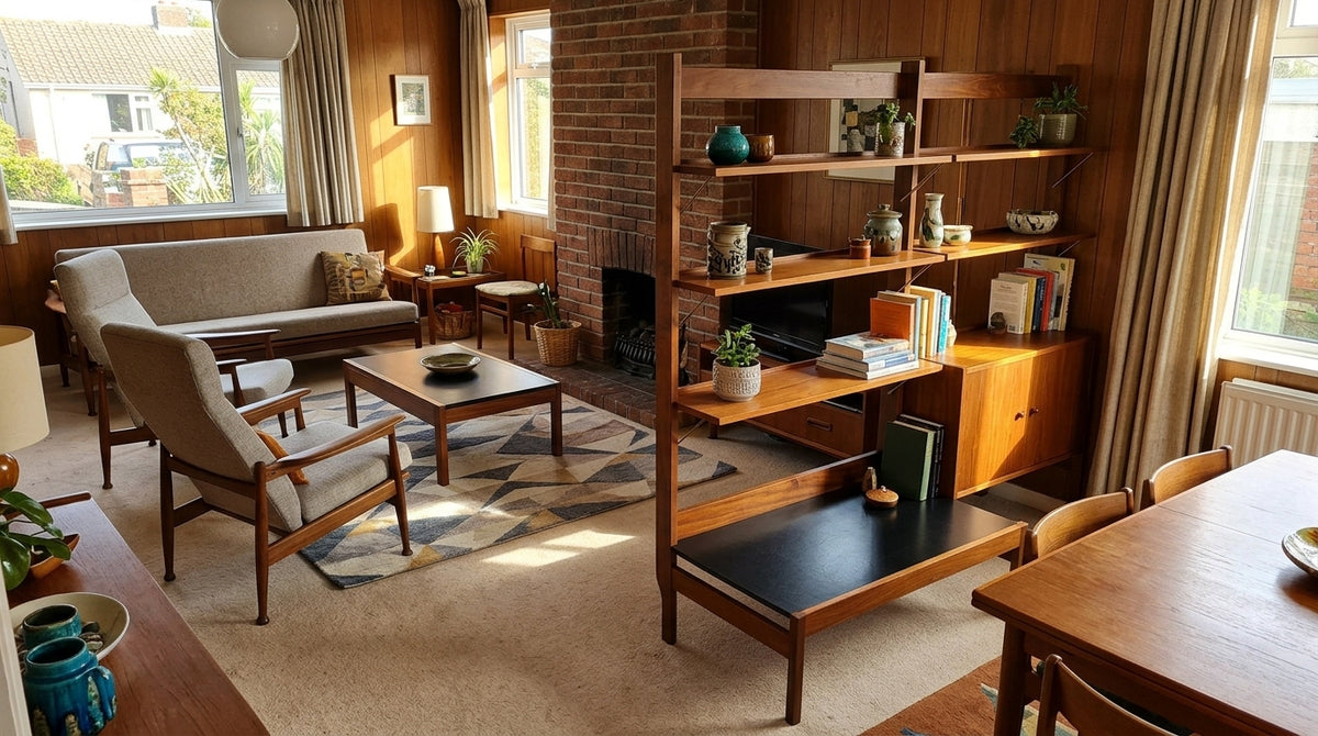 Vintage Mid Century Guy Rogers Bookcase/Room Divider