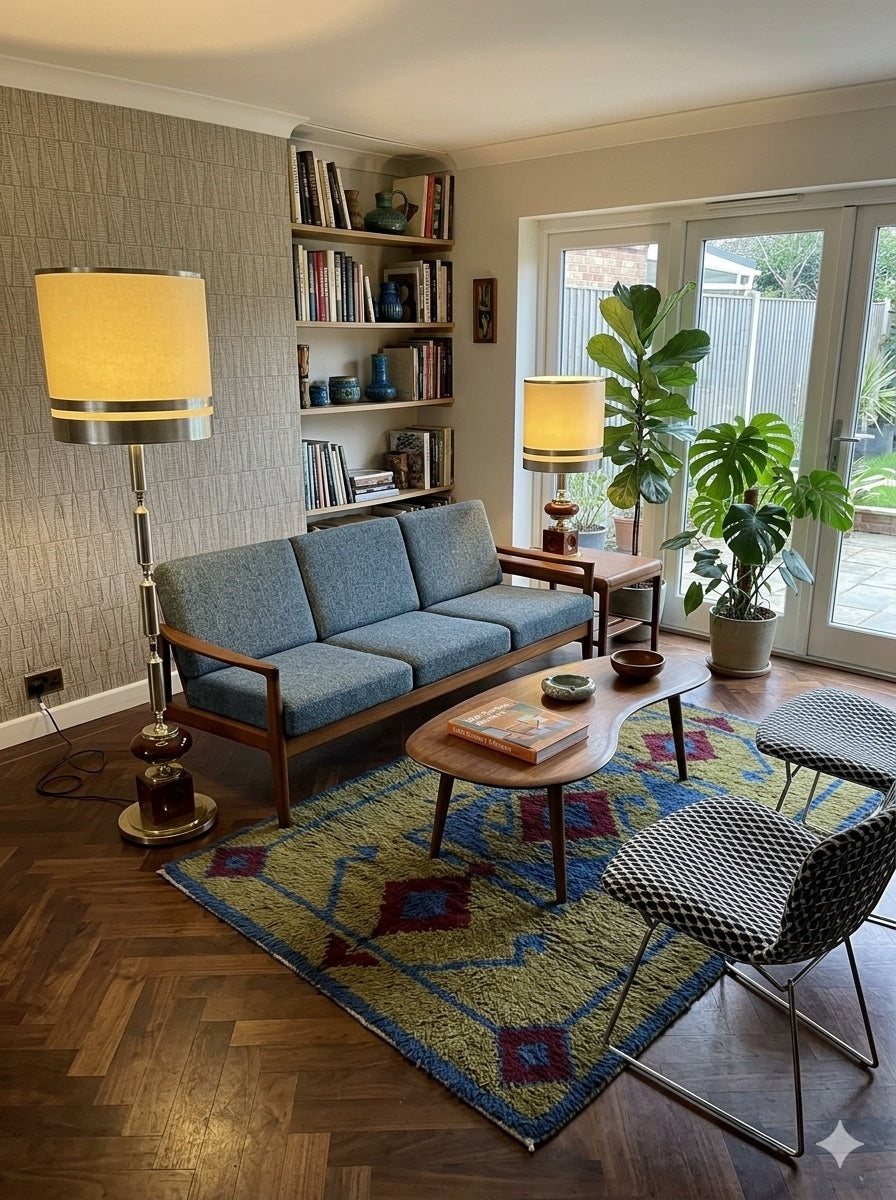 Vintage Matching Floor & Table Lamp