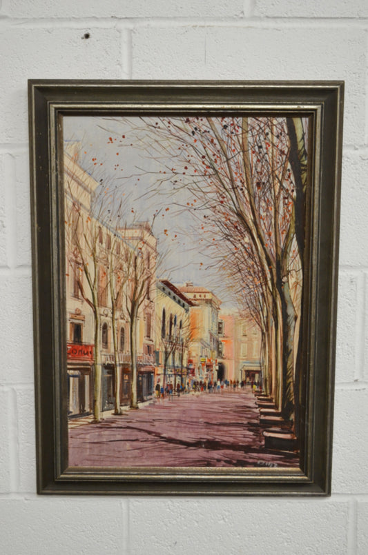 Vintage Cityscape Painting