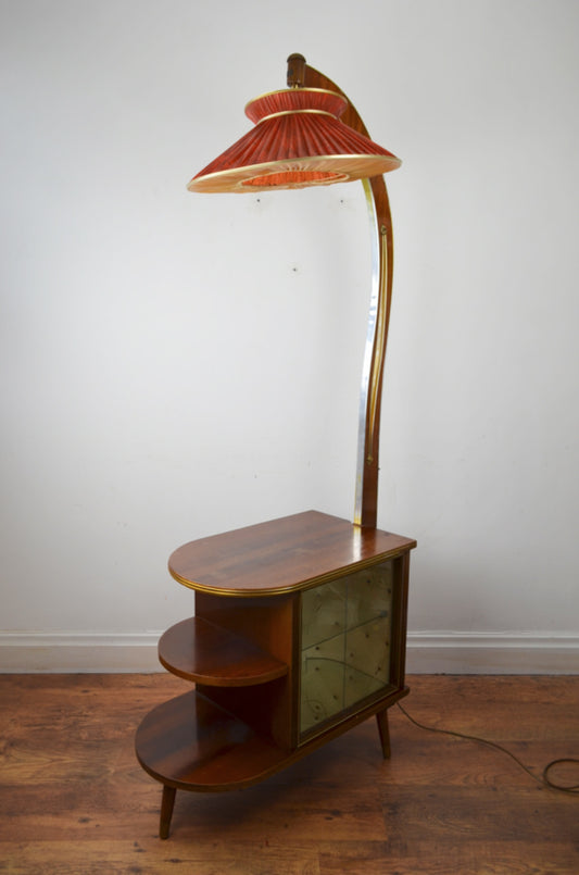 Vintage Drinks Cabinet & Lamp