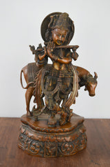Vintage/Retro Bronze Gopal Krishna