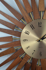 Art Deco Style Sunburst Wall Clock
