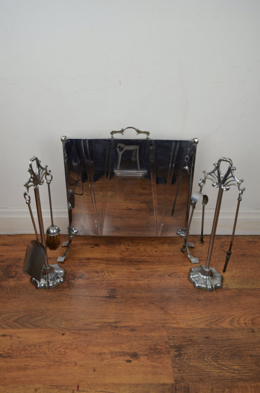 Art Deco Fire Screen & Companions