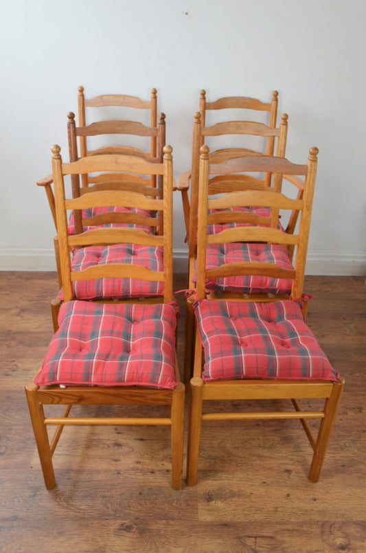 Six Ercol Dining Chairs