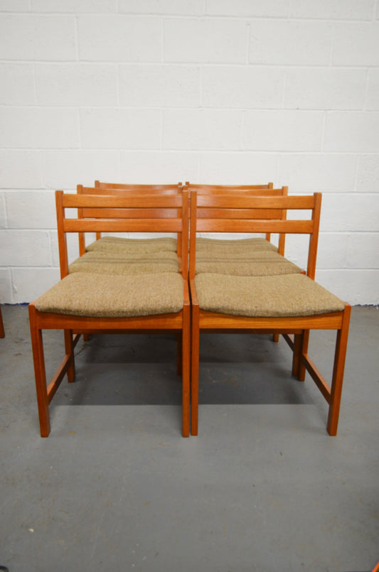 Six Vintage Danish Dining Chairs