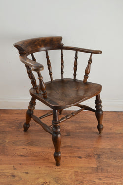Victorian beach and elm smokers bow armchair 