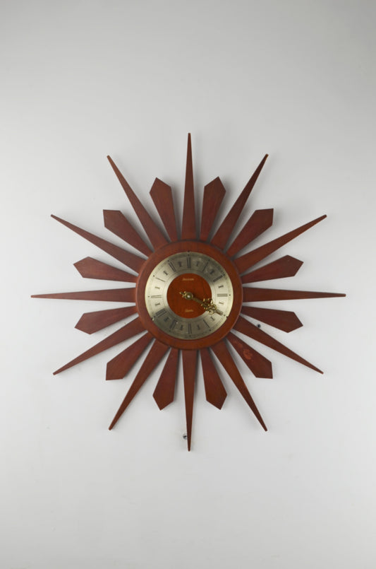 Vintage Sunburst Wall Clock