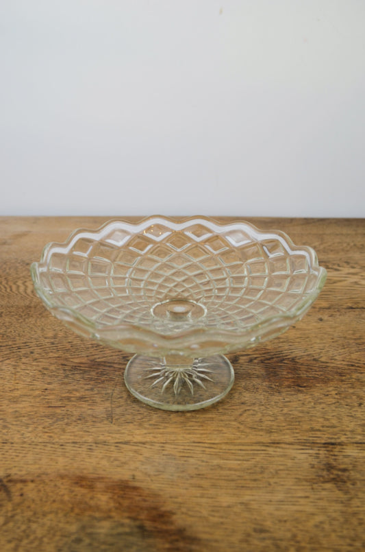 Vintage Glass Serving Dish