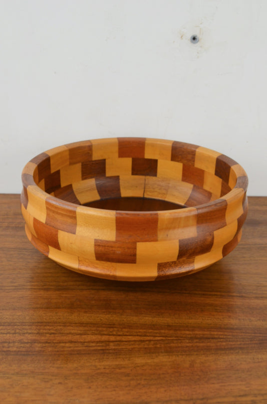 Mid Century Wooden Fruit Bowl