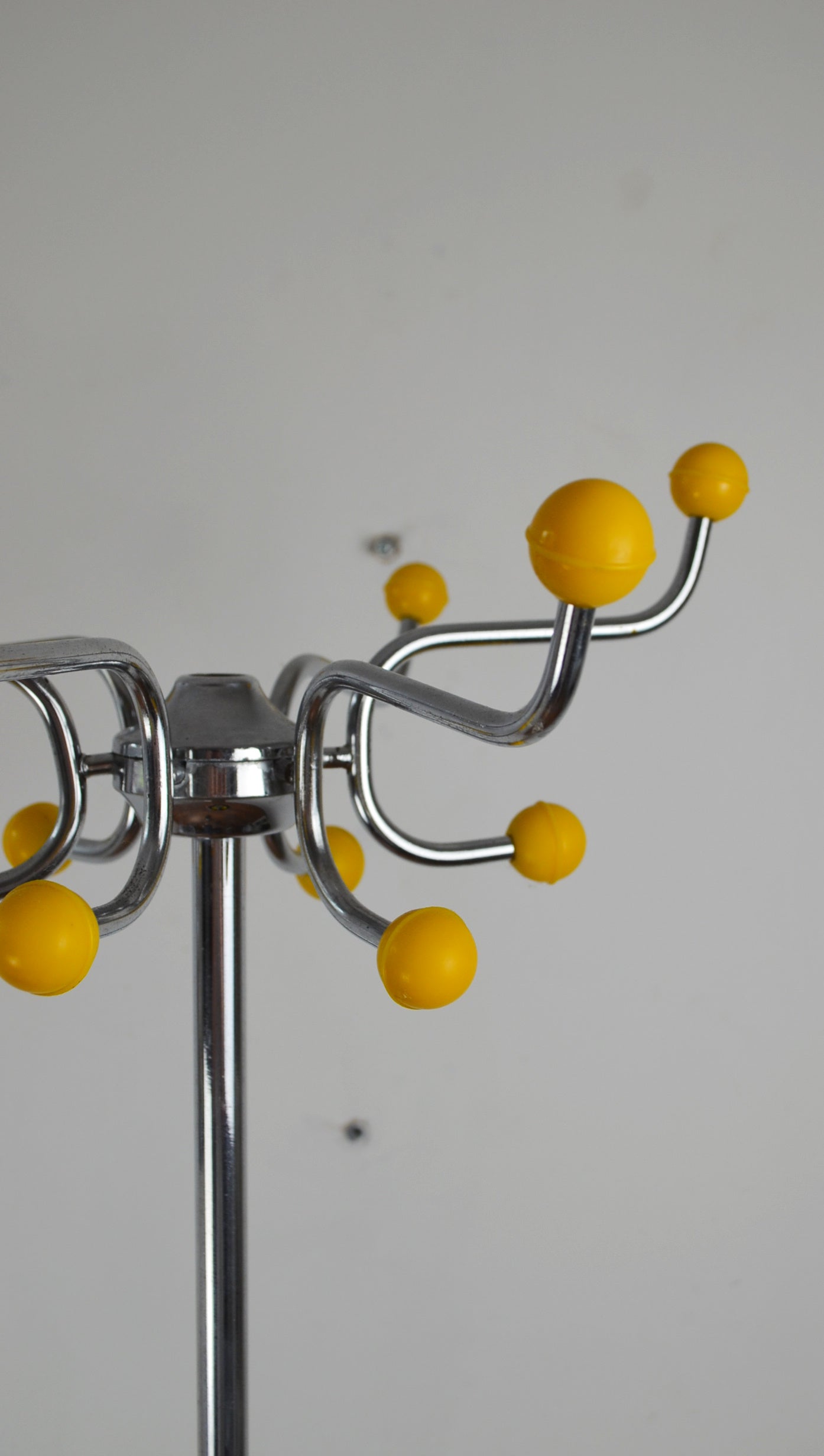 1960/70s Yellow Atomic Coat Stand