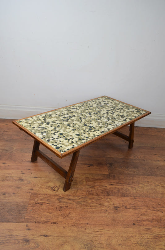 Mid Century Tile Top Coffee Table