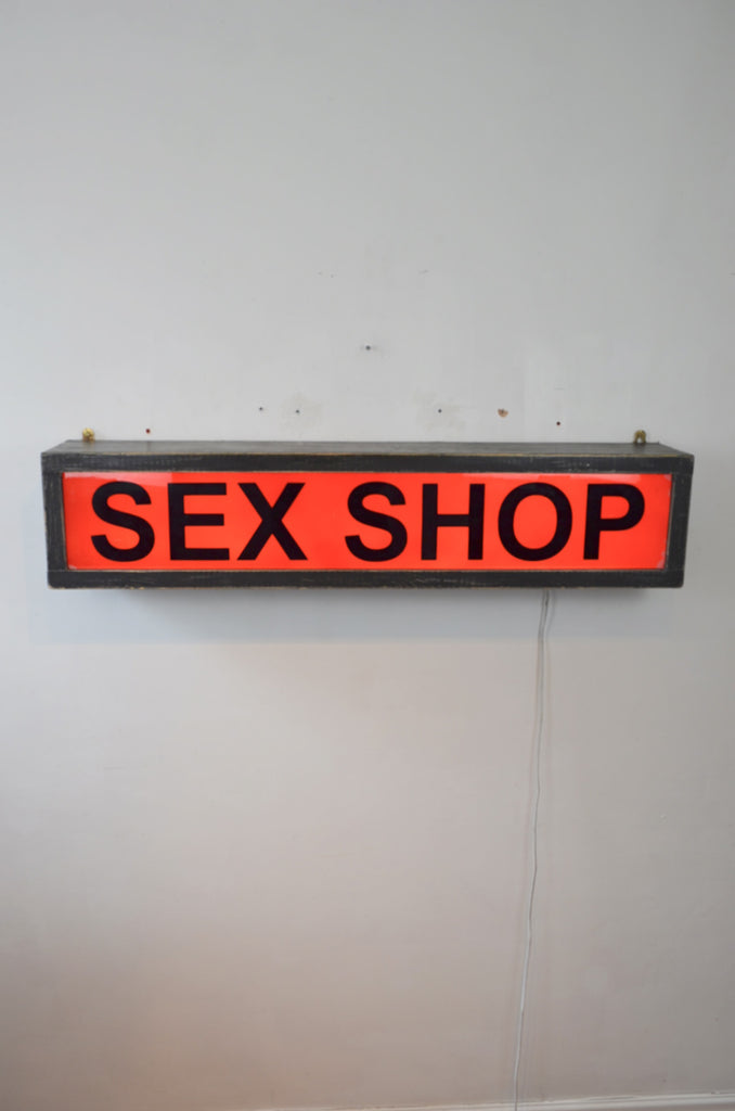 Salvaged Sex Shop Sign