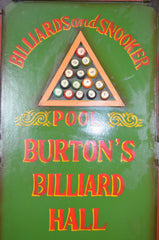 Relief Sign BILLIARDS & SNOOKER Burtons Billiard Hall