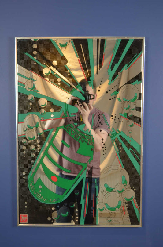 Vintage 7up Advertising Mirror