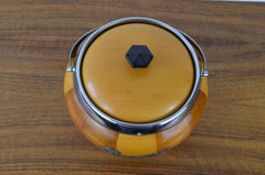 Mid Century Wooden Cookie Jar