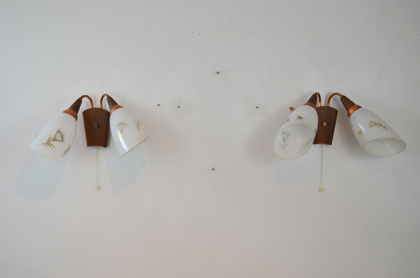 A Pair Mid century Wall Lights
