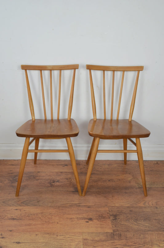 A Pair Of Vintage Ercol Dining Chairs