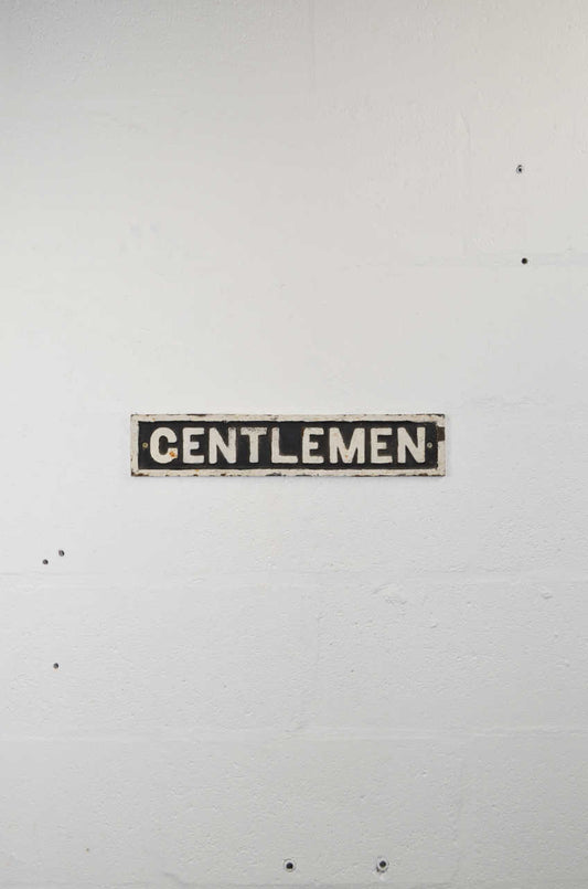 Cast Iron Gentleman Sign