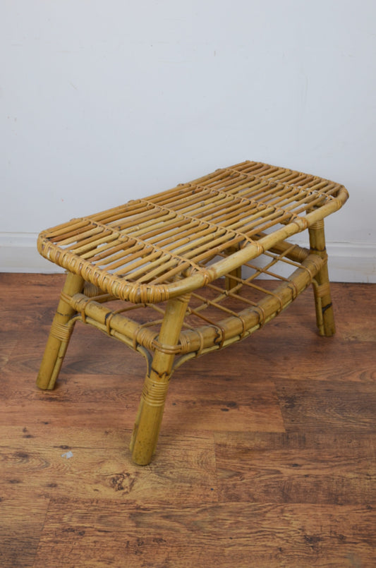 RESERVED Vintage Bamboo Side Table RESERVED