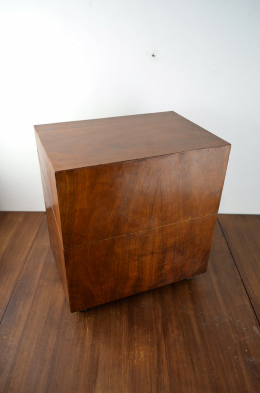 Vintage Walnut Record Box
