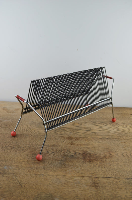 Vintage Atomic Record Rack