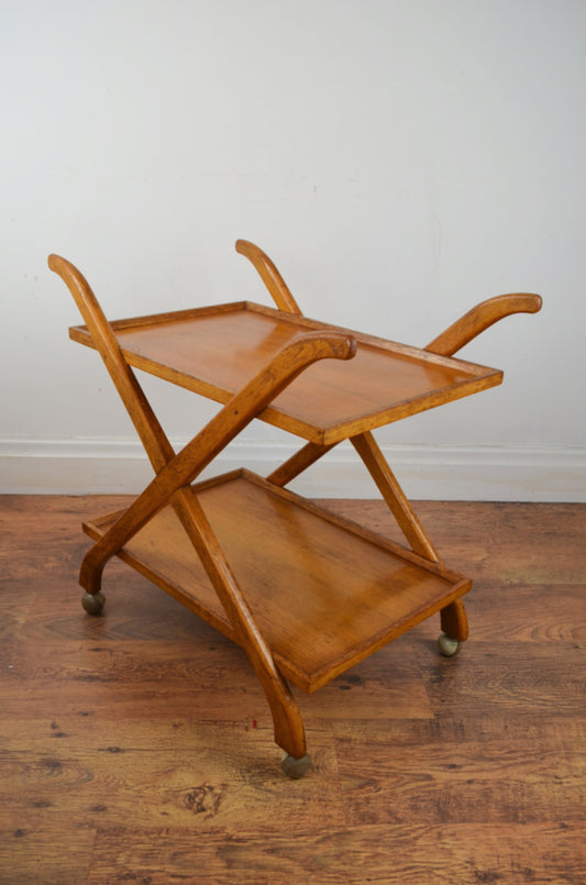 Vintage Oak Drinks Trolley