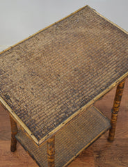 Antique Bamboo Side Table