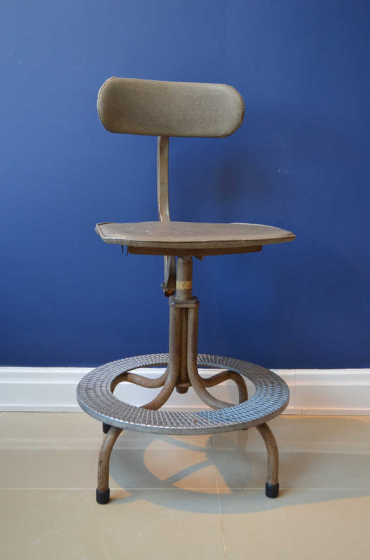 Mid Century Industrial Machinist Stool