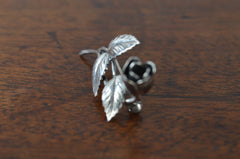 Danish Silver Rose Brooch