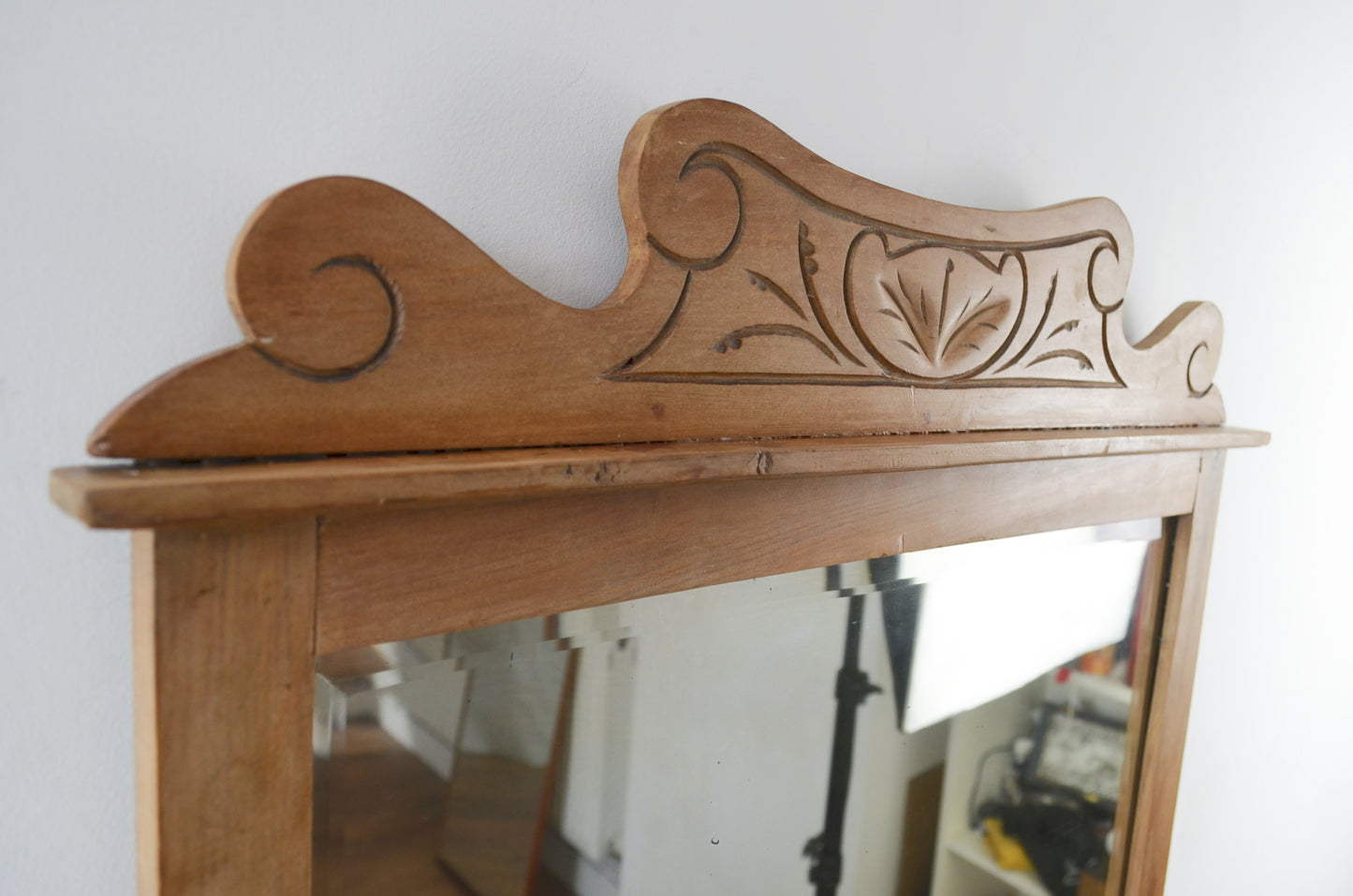 Retro Pine Framed Mirror