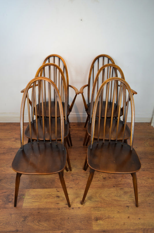 Six Vintage Ercol Dining Chairs