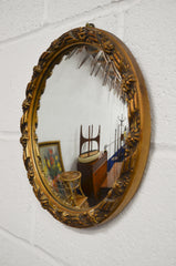 Vintage Circular Gilt Mirror