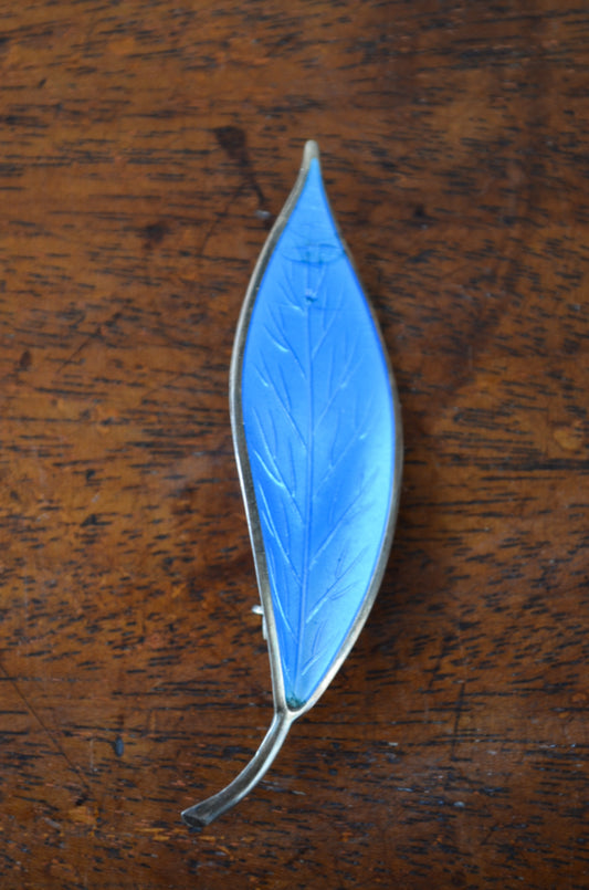 Norwegian Silver Leaf Brooch