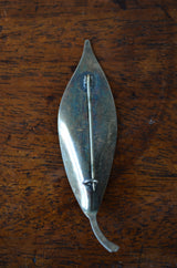 Norwegian Silver Leaf Brooch