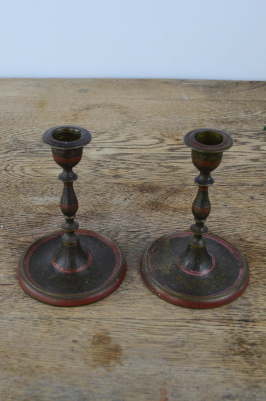 Small Antique Candle Stick Holders