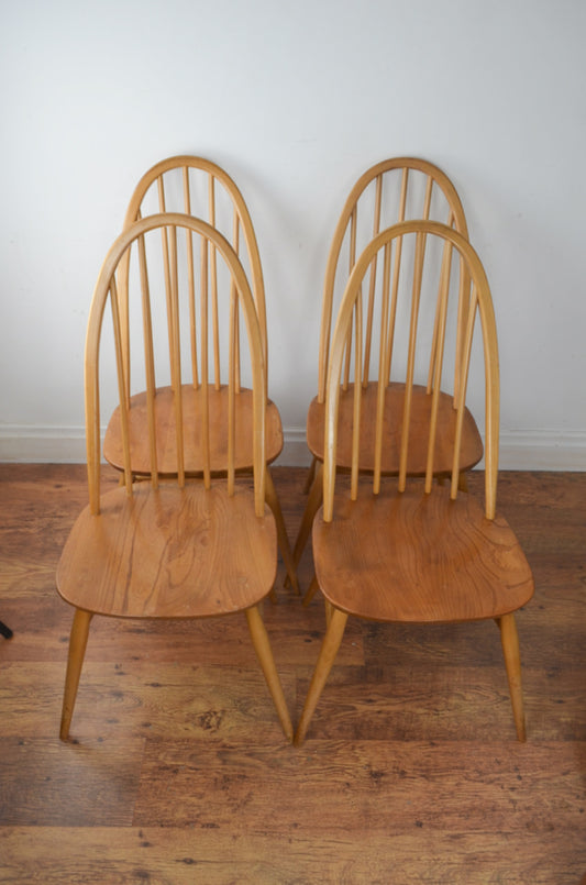 vintage Ercol Windsor quaker dining chairs