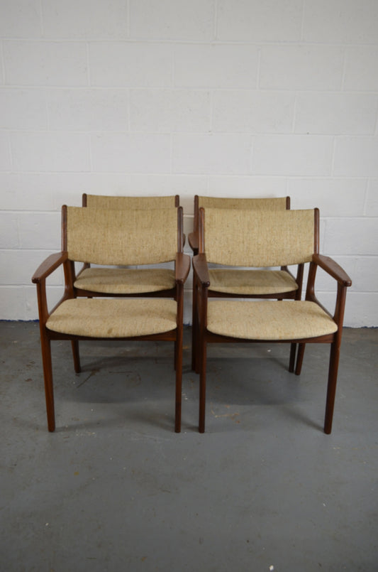 Set Of Four Vintage Dining Chairs