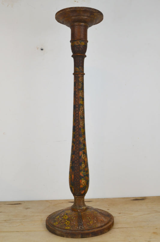 Antique Folk Art Candle Holder