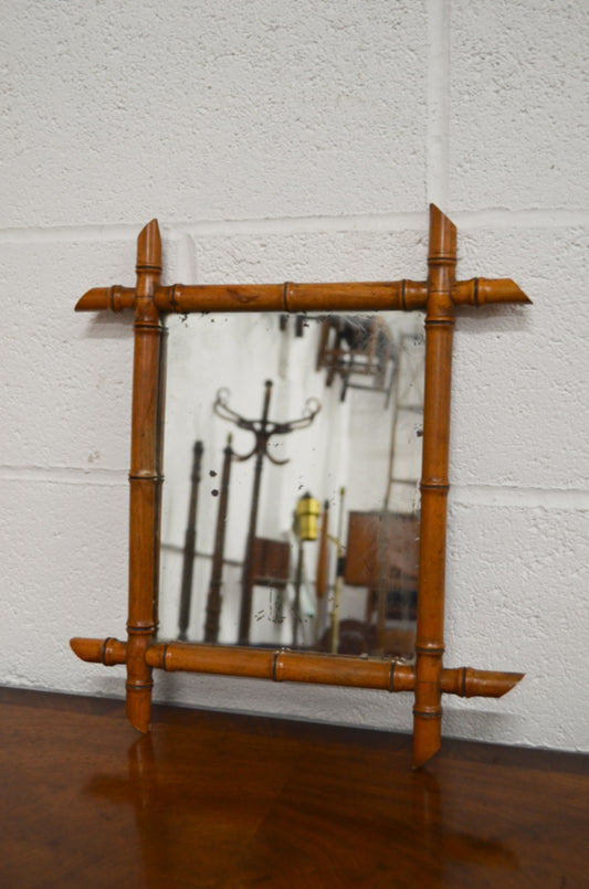 Vintage Bamboo Mirror