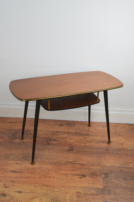 Mid Century Side Table With Trim