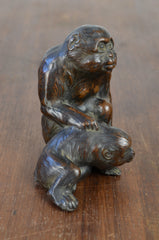 A Victorian Bronze Monkey Figure