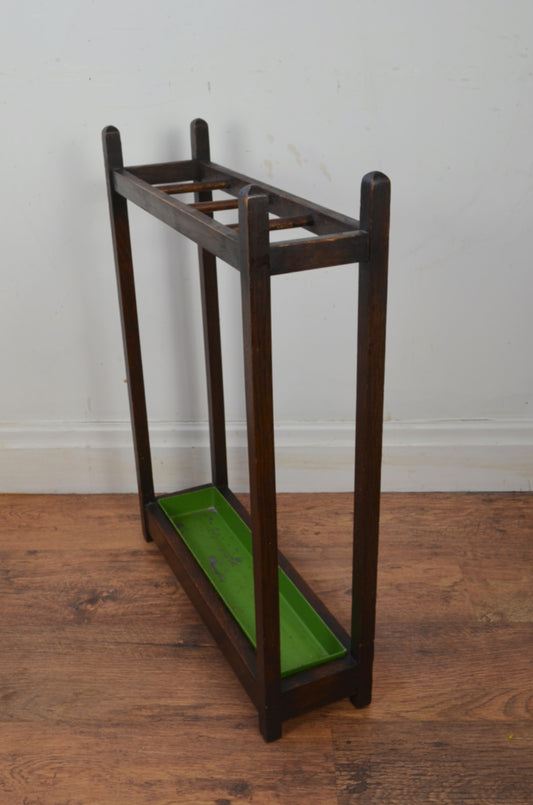 Vintage Oak Umbrella Stand