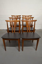 Set Of Six Vintage Dining Chairs