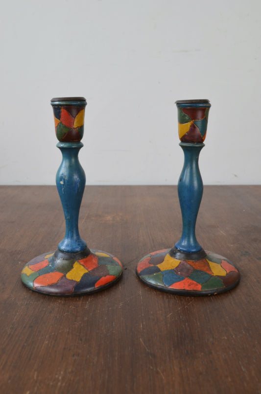 Vintage Retro Candlestick Holders