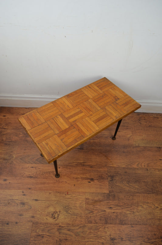 Vintage Parquet Side Table