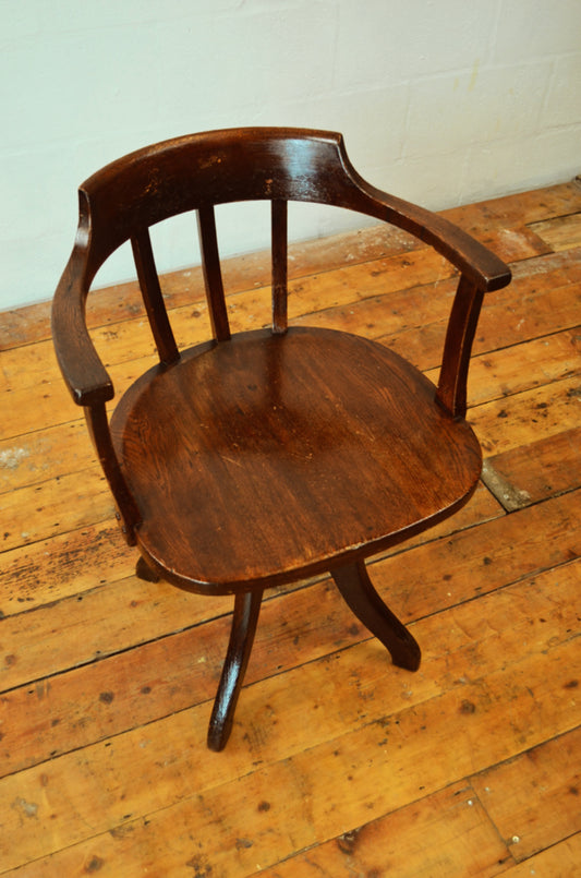 Industrial Oak Office / Captain Chair