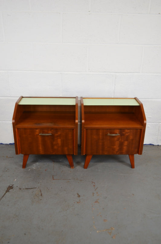 A Pair Of Mid Century Bedside Cabinets