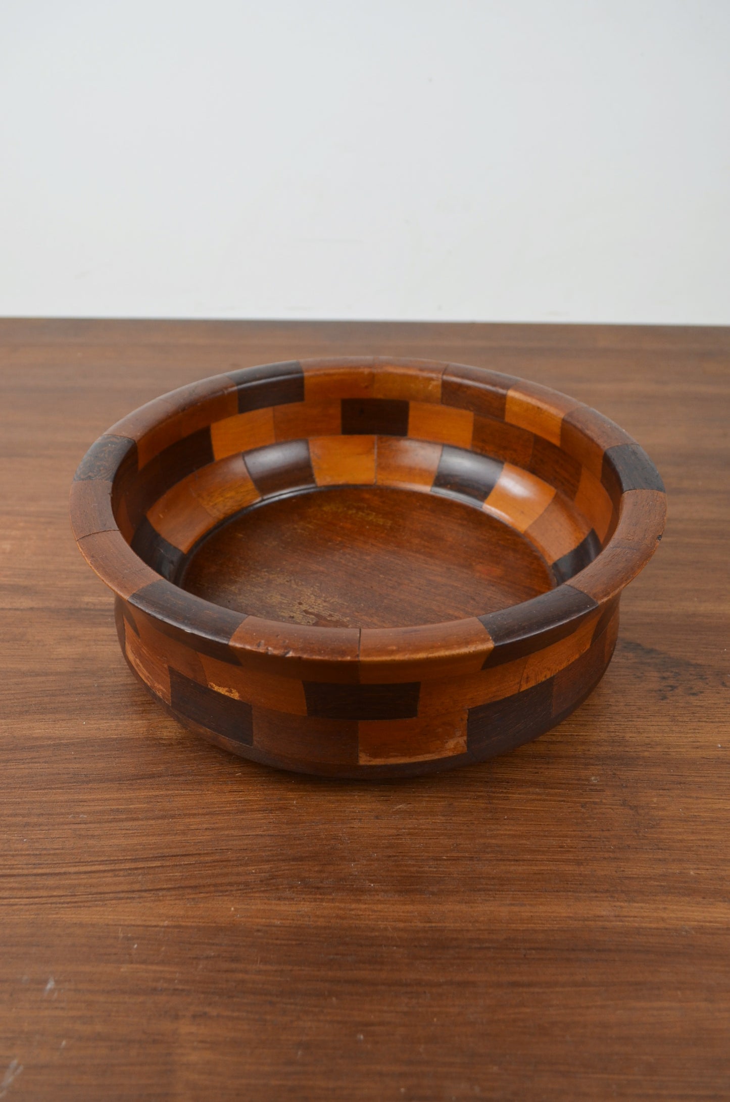 Mid Century Wooden Fruit Bowl