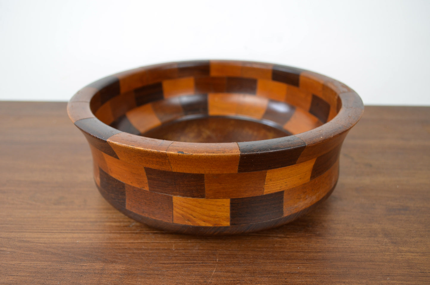 Mid Century Wooden Fruit Bowl