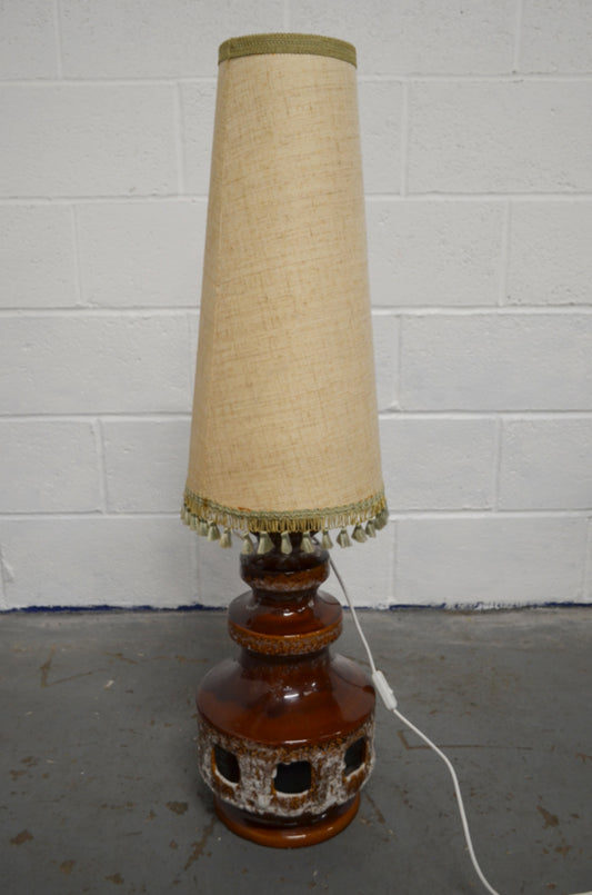 Vintage West German Pottery Lamp